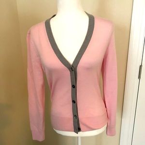 Brooks Brothers |  Pink/ Gray Cardigan